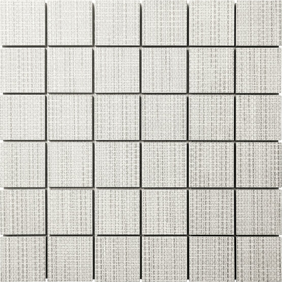 MALLA HABITAT WHITE 30X30 5X5 porcelain materials Wall tiles with Textile effect