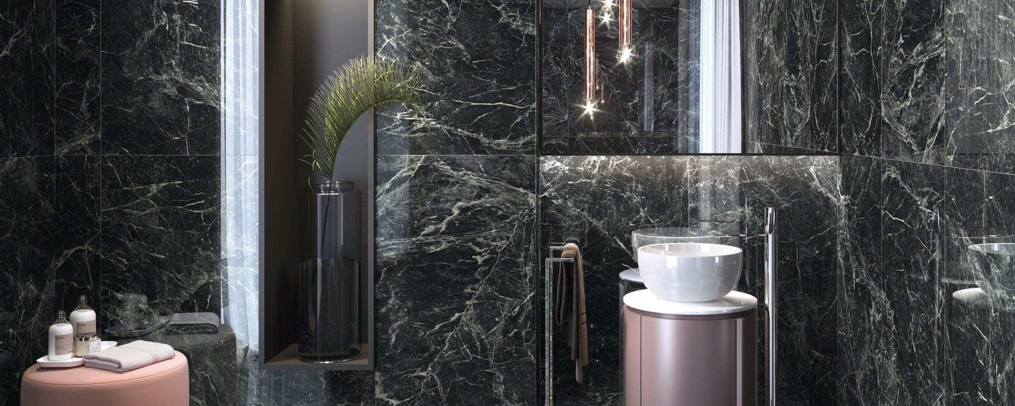 ALPI GREEN marble effect bathroom tiles uk slider 1