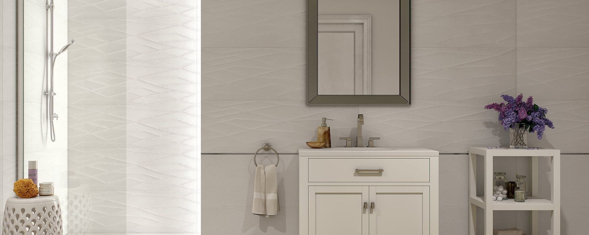 CLICK marble effect porcelain bathroom tiles slider 1