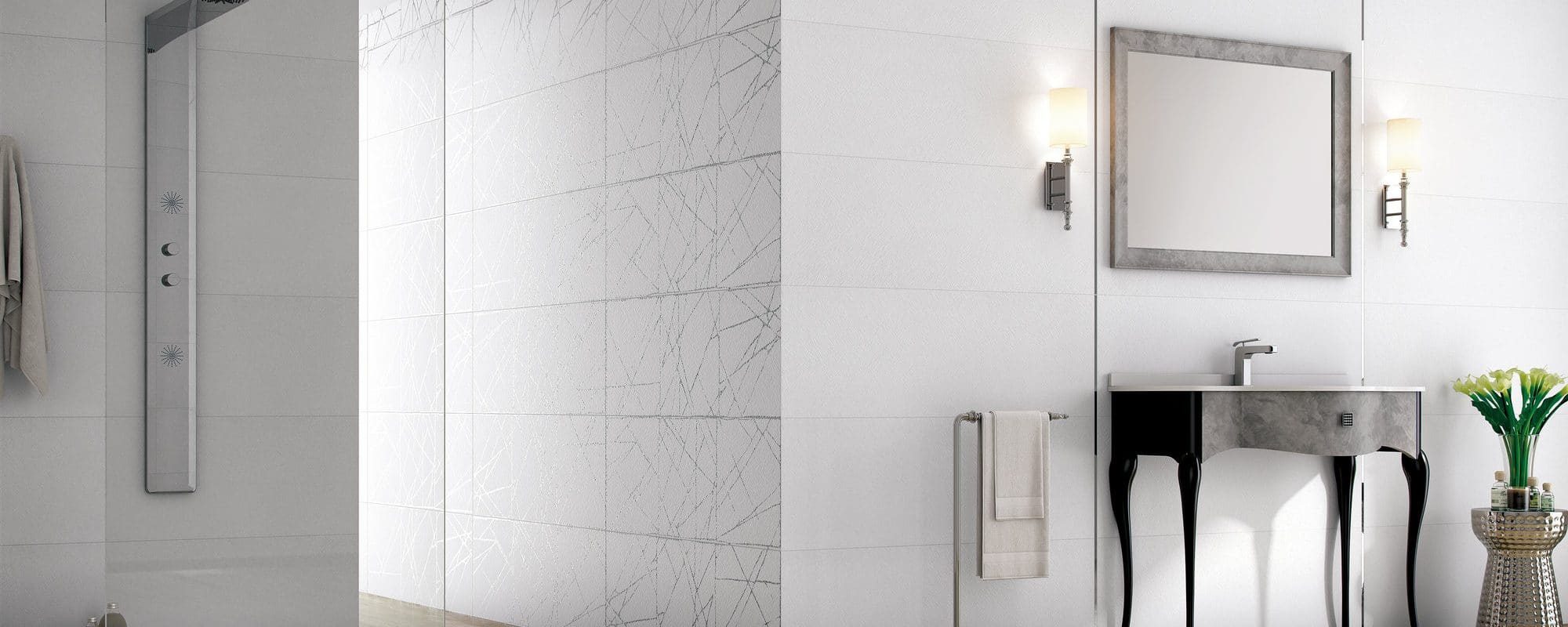 CLICK marble effect porcelain bathroom tiles slider 3
