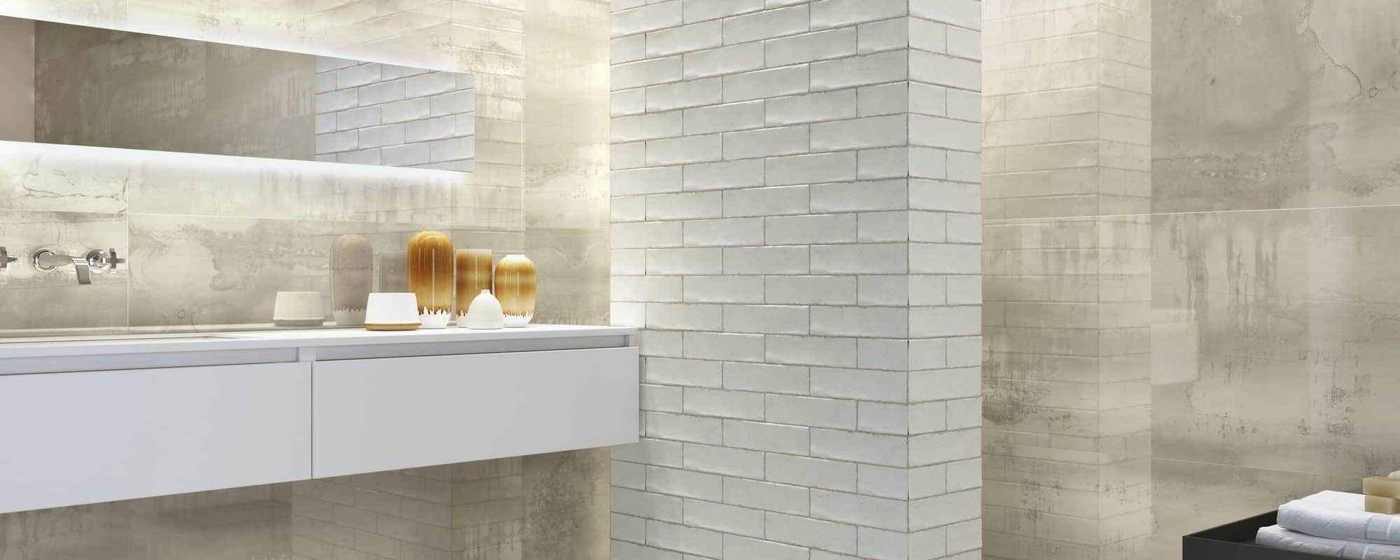 Metal Effect Porcelain Wall Tiles for bathroom uk slider