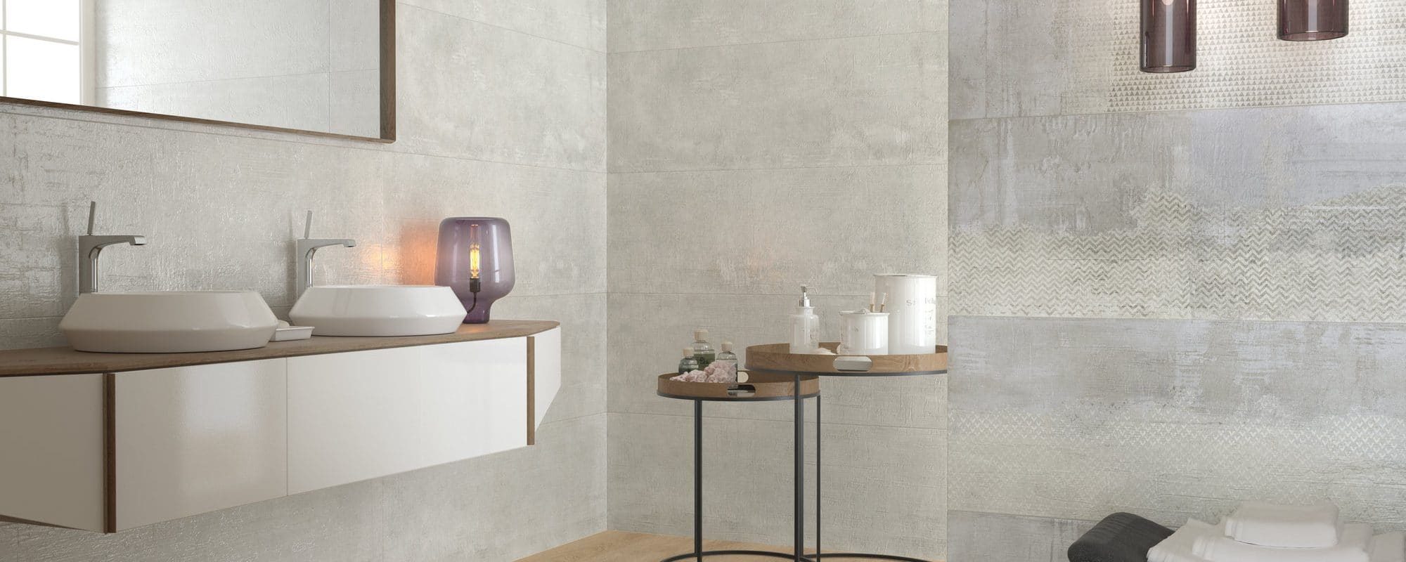 OLD STREET cement effect porcelain bathroom tiles uk slider 2