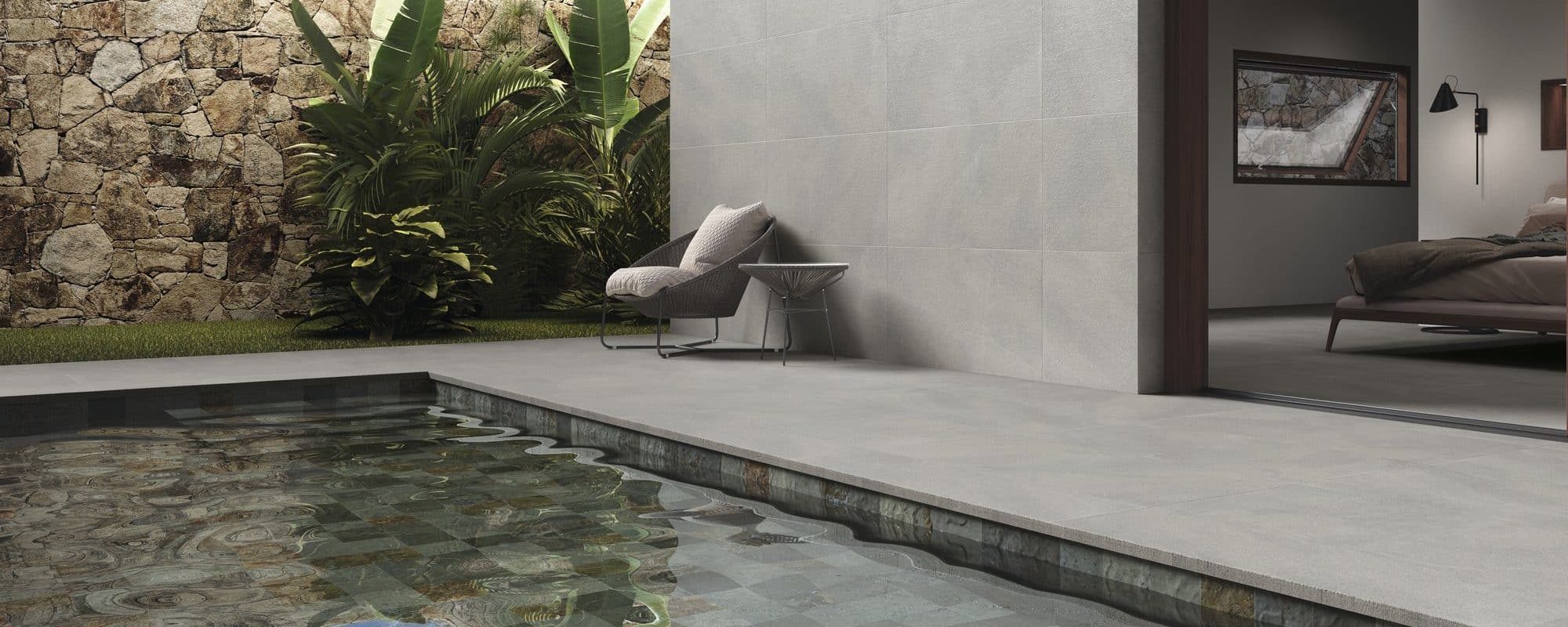 PIERRE DE BALI stone look porcelain tile for Walls and Floors uk slider