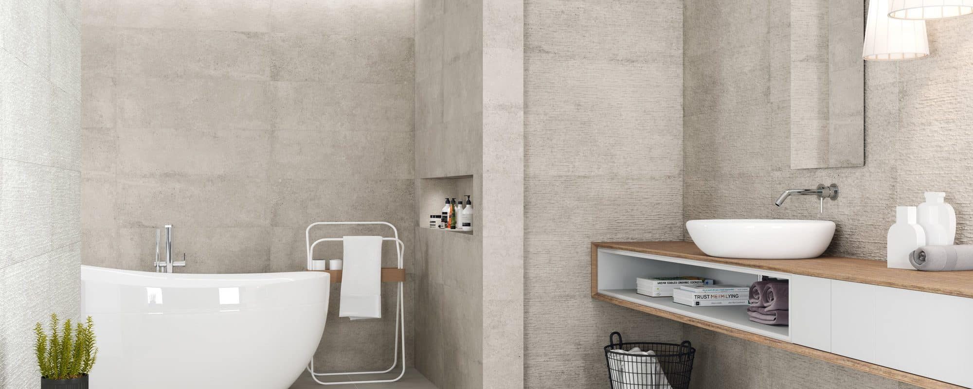 SHARON cement effect porcelain bathroom tiles uk slider 2