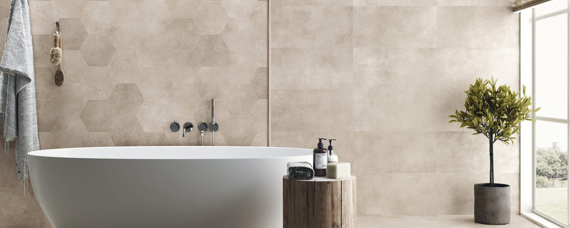 WORK cement effect porcelain bathroom tiles uk slider 2