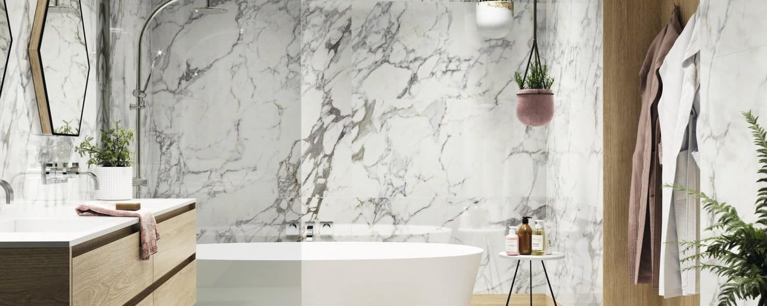 calacatta silver white gold color Marble Effect tiles